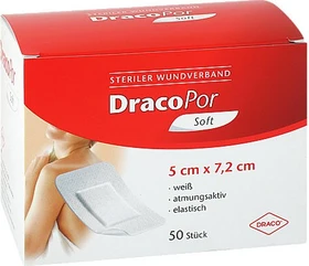 Dr. Ausbüttel DracoPor Soft steriler Wundverband weiß, 5 x 7.2cm, 50 Stück