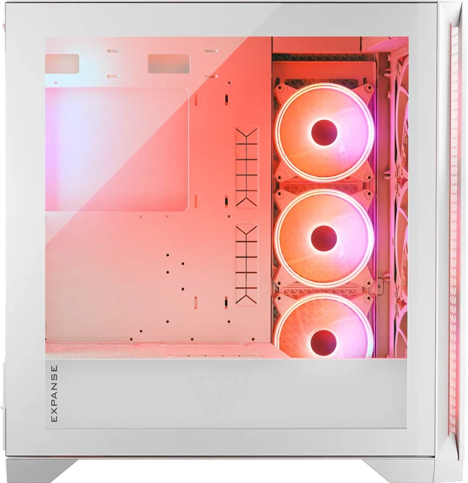 Modecom Volcano Expanse T Apex ARGB Midi, weiß, Glasfenster