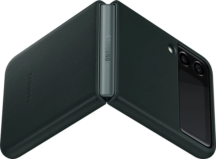 Samsung Leather Cover für Galaxy Z Flip 3 grün