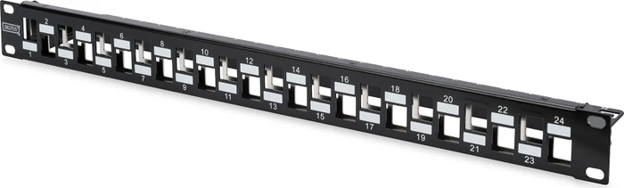 Digitus Professional 24-Port Patchpanel, 19", 1HE, schwarz