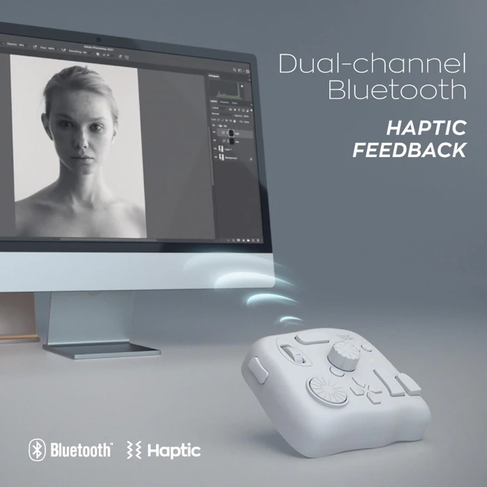 TourBox Elite Editing Controller, weiß, USB-C/Bluetooth