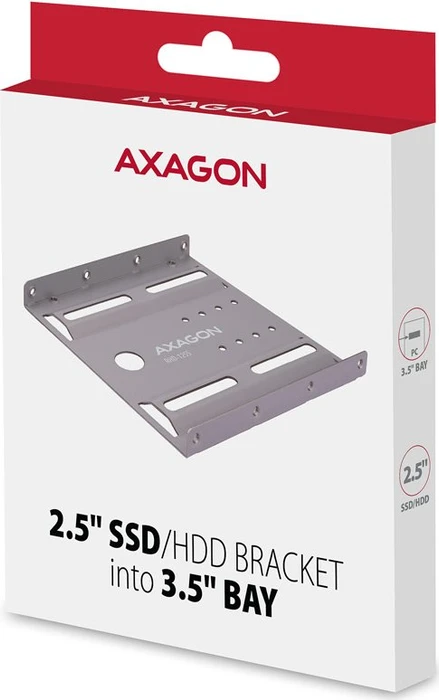 Axagon 3.5" auf 1x 2.5" Einbaurahmen, grau