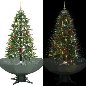 vidaXL Künstlicher Weihnachtsbaum schneiend mit Schirmfuß grün, 170cm