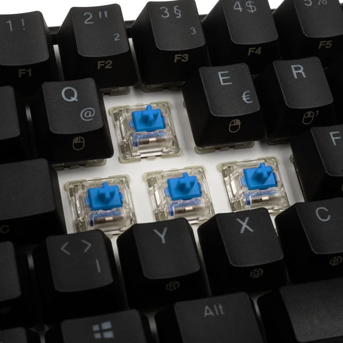 Ducky Mecha Mini PBT, schwarz, MX RGB BLUE, USB, DE