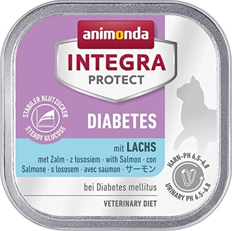 animonda Integra Protect Diabetes mit Lachs, 1.60kg (16x 100g)