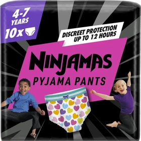 Pampers Ninjamas Pyjama Pants Girls Einwegwindel, 4-7J, 17-30kg,    10 Stück