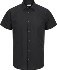 Jack & Jones Comfort Fit Hemd kurzarm schwarz (Herren)