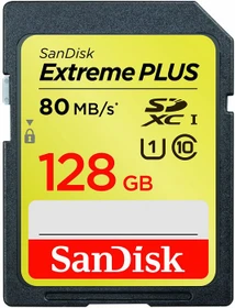 SanDisk Extreme PLUS R80/W60 128GB, UHS-I, Class 10