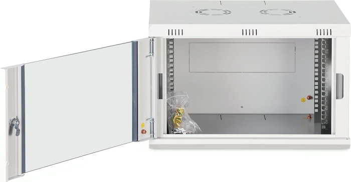Digitus Dynamic-N Serie 19" Wandgehäuse 7HE, unmontiert, Sicherheitsglastür, IP2X, RAL 7035, 450mm tief