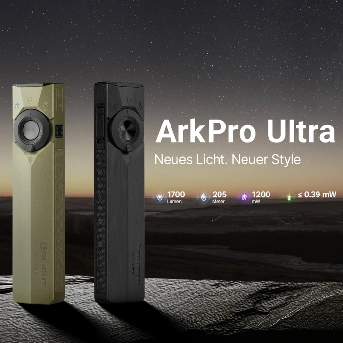 OLight ArkPro EDC Ultra Taschenlampe onyx/phantom drive