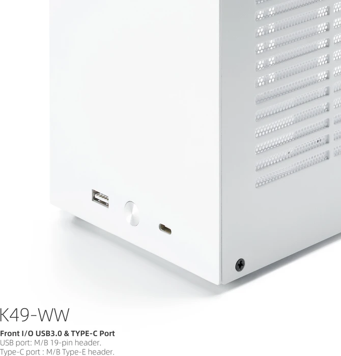 SGPC K49 Steel, silber/orange, Mini-ITX