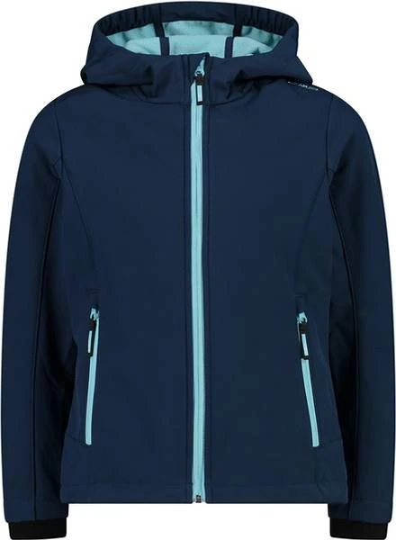 CMP Softshell Melange Fix Hood Funktionsjacke blue/acqua (Junior)