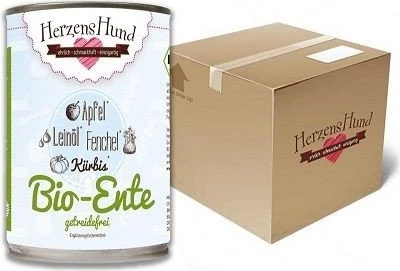 Herzens Hund Bio Ente mit Bio Gemüse getreidefrei, 400g