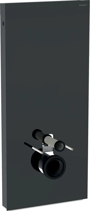 Geberit Monolith Sanitärmodul für Wand-WC, 114cm, Glas lava/Aluminium schwarzchrom