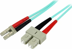 StarTech LWL Duplex Kabel, OM3, 2x LC Stecker/2x SC Stecker, 1m, türkis