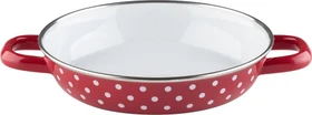Riess Eier- und Servierpfanne 20cm pünktchen rot