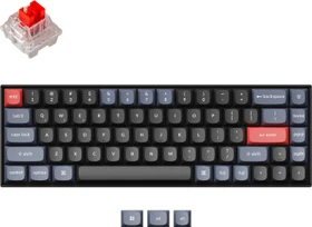 Keychron K6 Pro, PBT, schwarz, LEDs RGB, hot-swap, Keychron K Pro RED, USB/Bluetooth, US (K6P-H1-US)