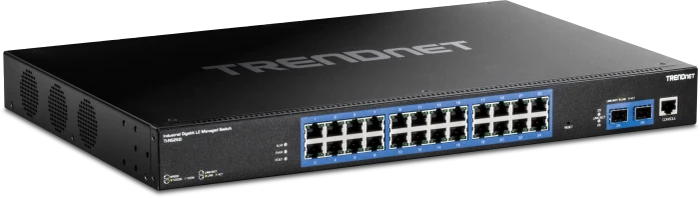 TRENDnet TI Hardened Industrial Rackmount Gigabit Managed Switch, 24x RJ-45, 2x SFP