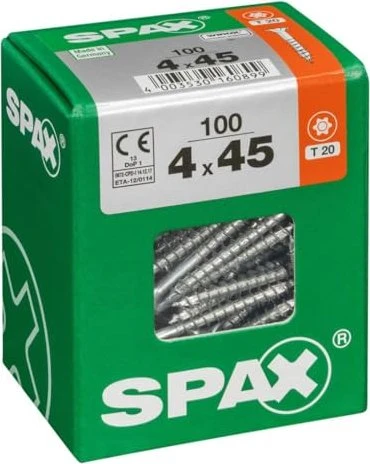 Spax WIROX A9J 4CUT T-STAR plus T20 Universalschraube, 4x45mm, 100 Stück
