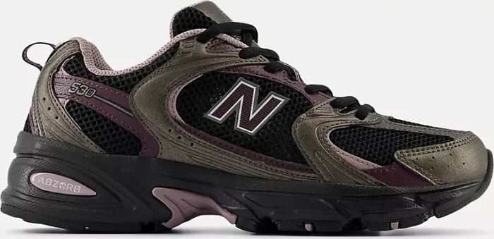 New Balance 530 black/black metallic/plum brown