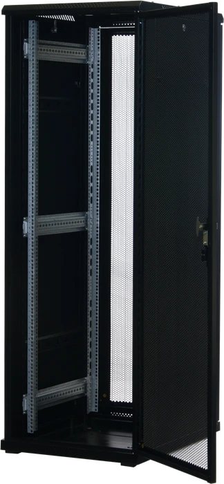 Rockstable 19" Serverschrank 37HE, Gitternetztür, IP2X, schwarz, 800mm tief