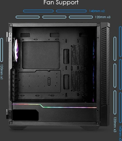 MSI MPG Velox 100R, Glasfenster