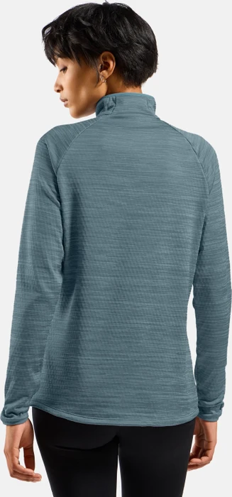 Odlo Run Easy Laufshirt langarm provincial blue melange (Damen)