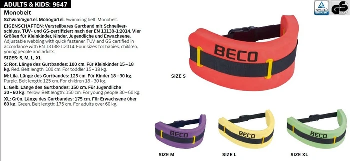 Beco Monobelt Schwimmgürtel