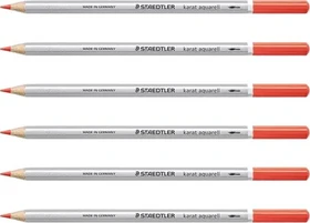 Staedtler Karat Aquarell 125 Aquarellstift scharlachrot, 6er-Pack