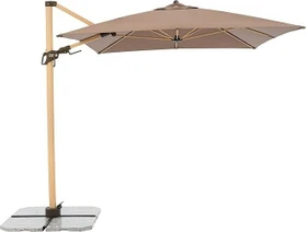 Doppler Alu Wood Ultra AX Pendel Sonnenschirm 300x220cm greige