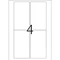 Herma Etiketten Premium, 78.7x139.7mm, weiß, matt, 100 Blatt (400 Etiketten) Vorschaubild