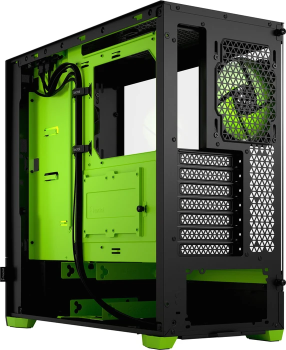 Fractal Design Pop Air RGB Green Core TG Clear Tint, Glasfenster