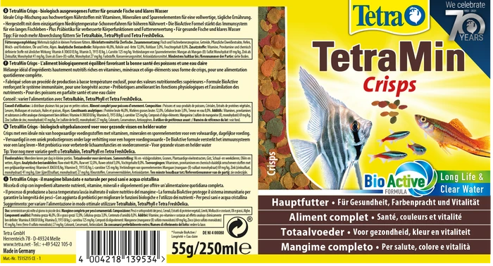 Tetra TetraMin Crisps, 55g, 250ml