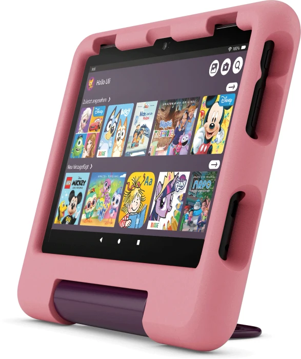 Amazon Fire HD 8 KFRAPWI 2024, ohne Werbung, rosa, 32GB, Disney-Prinzessinnen-Design, Kids Edition