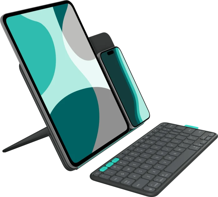 Logitech Flip Folio für iPad Pro 11" (M4/M5) und iPad Air 11" (M2/M3), Graphite, ND