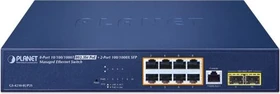 Planet GS-4210 Rackmount Gigabit Managed Switch, 8x RJ-45, 2x SFP, 180W PoE++ (GS-4210-8UP2S)