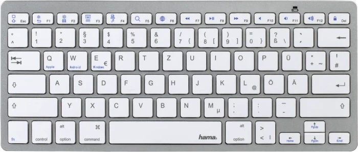 Hama KEY4ALL X510, silber, Bluetooth, DE