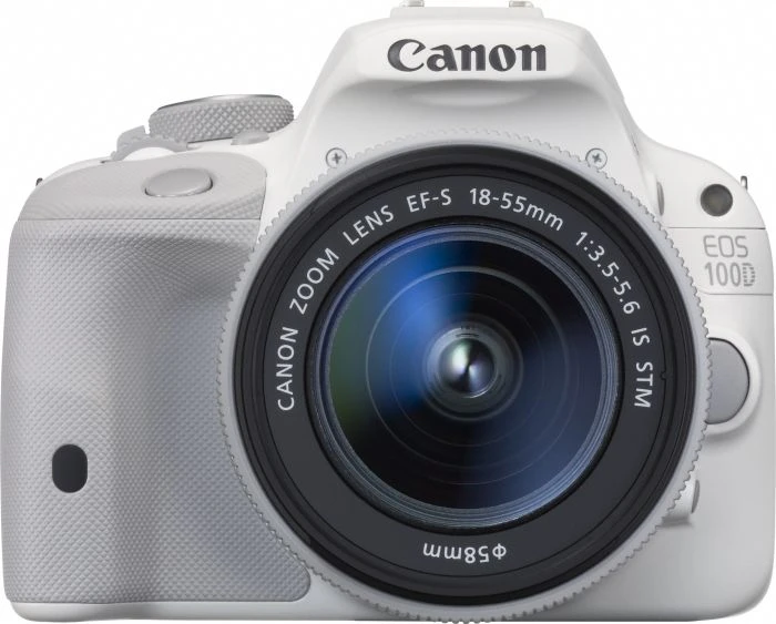 Canon EOS 100D weiß mit Objektiv EF-S 18-55mm 3.5-5.6 IS STM