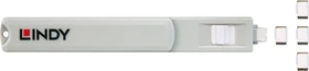 Lindy USB-C/Thunderbolt 3 Schloss mit Schlüssel, weiß, 4er-Pack