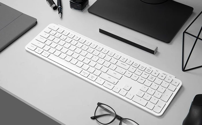 Keychron B6 Pro Ultra-Slim Wireless, Ivory White, USB/Bluetooth, US
