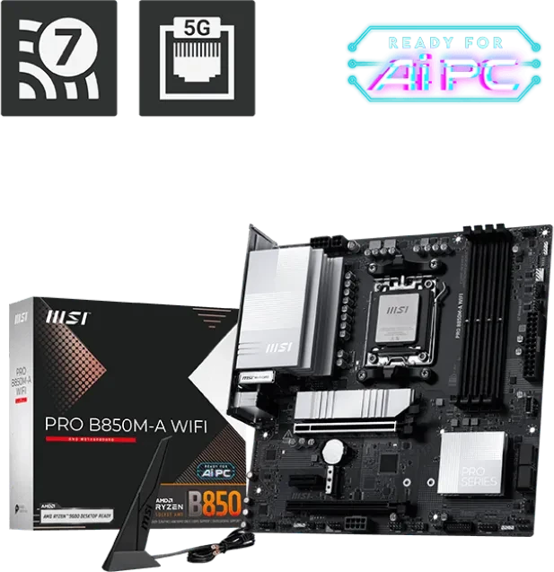 MSI PRO B850M-A WIFI (AMD AM5)