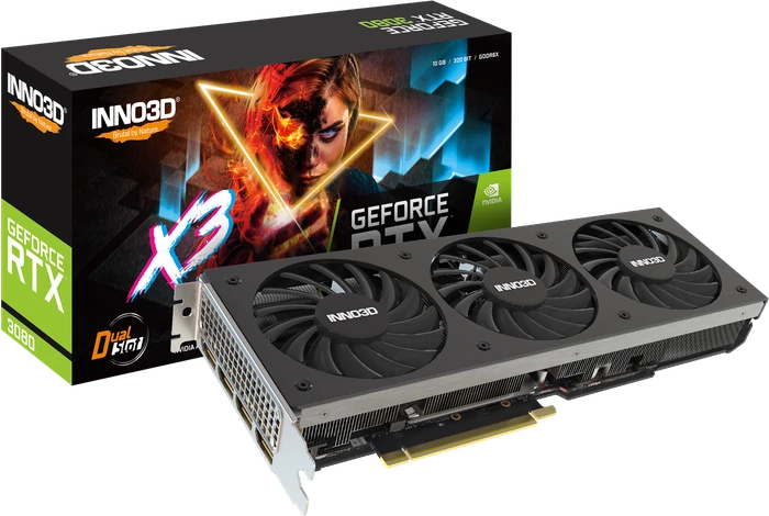 INNO3D GeForce RTX 3080 X3 LHR, 10GB GDDR6X, HDMI, 3x DP
