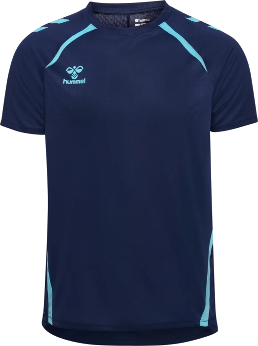 hummel Lead 2.0 Funktionsshirt kurzarm marine/blue fish (Herren)