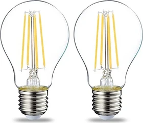 AmazonBasics LED-Leuchtmittel Filament 60 7W/827 E27, 2 Stück