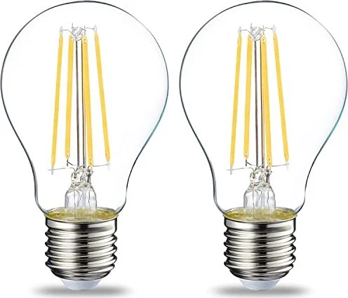 AmazonBasics LED-Leuchtmittel Filament 60 7W/827 E27, 2 Stück