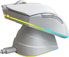 Klim Blaze Pro Rechargeable Wireless RGB mit Ladestation, weiß, USB (WL906BP)