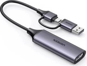 Ugreen CM716 HDMI auf USB-C/USB-A Video Capture Adapter, USB-C/USB-A [Stecker] (25854)