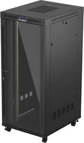 Lanberg 19" Rackschrank 37HE, LCD, freistehend, Flat Pack, V2, Glastür, IP20, RAL 9004, 1000mm tief