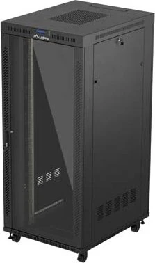Lanberg 19" Rackschrank 37HE, LCD, freistehend, Flat Pack, V2, Glastür, IP20, RAL 9004, 1000mm tief