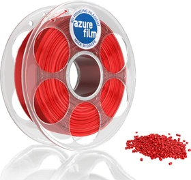 AzureFilm PLA, rot transparent, Spule, 1.75mm, 1.00kg